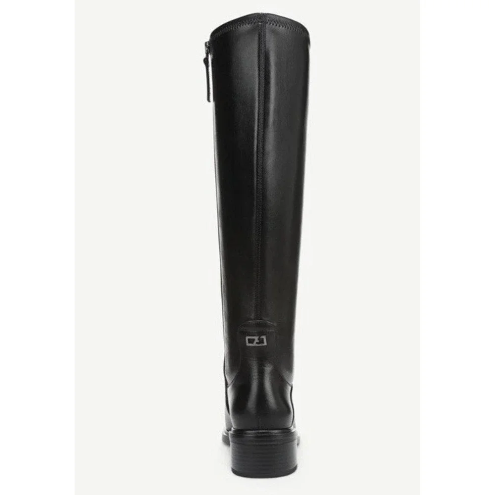 NEW Franco Sarto L-Gisella Black Knee‎ High Boots Women's 9.5M
